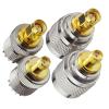 mangxiyis 2PCS an/te/na SMA Male Female to UHF Copper Brass Adapter Straight R*/F Coaxial Connector Converter(SMAK to NJ) view 4