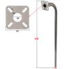 72 Inch Gooseneck Pedestal Keypad Stand, Stainless Steel Access Control Keypads Mounting Post , Universal Direct Burial Gooseneck Pad Mount Pedestal view 2