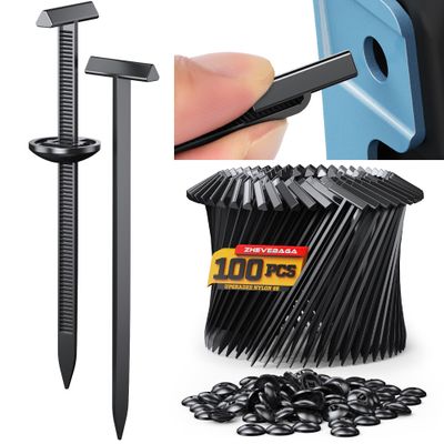 100PCS Upgrade 3D Easy to Fold T Head Nylon Universal Cable Tie Buckle,Grip Auto Zip Tie Buckles, Automotive Zipper Clips Self-Locking UV-Resistant Fasteners for Car Fender Trunk Bumper Repair