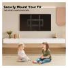 KMRLDGUQ TV Wall Mount Fixed for Most 26"-65" Flat/Curved TVs with Max VESA 400X400mm Up to 110Lbs Space Saving Universal TV Bracket view 3