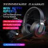 Boannice Wireless Bluetooth Noise-Canceling Headphones- Features USB 2.4G Transmitter, Low Latency, Detachable Noise-Canceling Microphone, RGB Lighting Effects, Compatible with Gaming/PS5/PC view 2