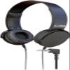 1 Pack Wired On-Ear Leather Headphones with 3.5mm Connector, Round Metal Housing, Black view 1
