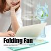 Enlybee Mini Portable Handheld Folding Fan USB Charging for Travel Office Room Green Purple ABS Silicone Electronic Components (Fresh and green (triple diagonal + bracelet)) view 3