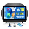 [4+128GB] Android 15 Car Stereo for Hyundai Tucson IX35 2010-2015 with Wireless CarPlay Android Auto,10.1" Screen Car Radio with Bluetooth GPS WiFi FM/RDS DSP EQ SWC Backup Camera view 1