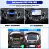 [4+128GB] Android 15 Car Stereo for Hyundai Tucson IX35 2010-2015 with Wireless CarPlay Android Auto,10.1" Screen Car Radio with Bluetooth GPS WiFi FM/RDS DSP EQ SWC Backup Camera view 2
