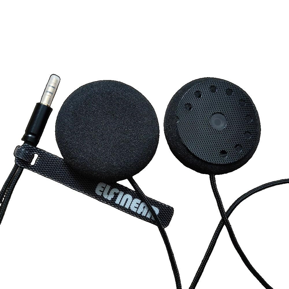 ELFINEAR Acoustix Elite Helmet Speakers, Black, 45mm Dynamic Drivers, HiFi Crystal Copper Wire, 3.5mm AUX Compatible with Most Communicators (ACOUSTIX Elite 45MM)