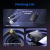HDMI 2.1 Splitter 1 in 2 Out 8K@60Hz w/ 4ft 8K HDMI Cable, HDCP 2.3 4K@120Hz HDMI Audio Splitter for Soundbar, Support VRR, ALLM, HDR10+, Dolby Vision/Atmos 7.1ch, Down Scaler, 48Gbps for PS5 view 4