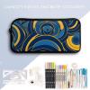 Blue And Yellow Pattern Backpack Combo: Lightweight 17" Laptop Backpack, Insulated Lunch Bag, Large Capacity Pencil Case | Ergonomic Design | Office, Travel Essentials view 4