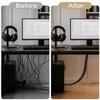 Alffun Magnetic Zip Tie Mount Wire Cable Holder, Include 10 Pcs 43mm Magnetic Cable Zip Tie Base with 50 Pcs Heavy Duty Zip, Multipurpose Wire Clips Management Base, Black view 4