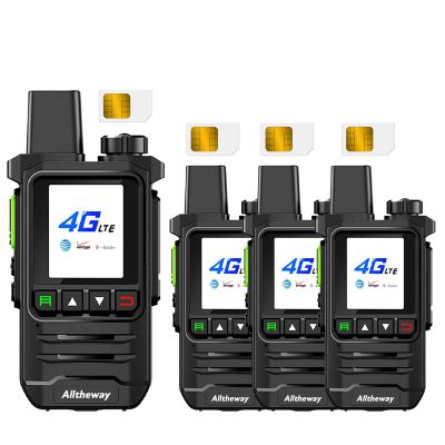 4 Pack 4G LTE Walkie Talkies - Long Range Two Way Radio w/PTT & Custom Groups, Nationwide Coverage, Rechargeable w/Flashlight for Family, Work, Outdoor (SIM Required)
