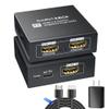 HDMI Splitter 1 in 2 Out 4K@60Hz w/ 4ft HDMI Cable, HDCP Bypass HDMI Audio Splitter for Soundbar, Support Dobly Vision/Atmos 7.1ch,Down Scaler 4K 1080P Sync, 2K@144Hz,Work for Firestick, PS4/5, Roku view 1