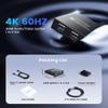 HDMI Splitter 1 in 2 Out 4K@60Hz w/ 4ft HDMI Cable, HDCP Bypass HDMI Audio Splitter for Soundbar, Support Dobly Vision/Atmos 7.1ch,Down Scaler 4K 1080P Sync, 2K@144Hz,Work for Firestick, PS4/5, Roku view 4