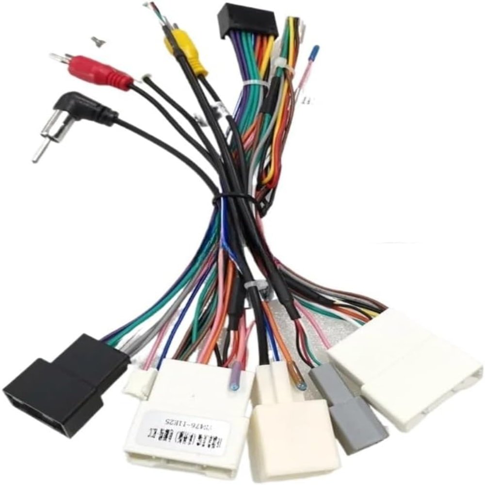 Canbus Box FT-RZ-02 for Toyota Corolla Camry Avalon for RAV4 Hilux Sienna 16 Power Harness Wiring Cable 2 Din GPS Car Radio(Black-Canbus with Cable) (Black-Cable Only)