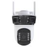 LNBBEQ WiFi Three Len Outdoor Security Camera PTZ IP 5X Zoom Surveillance Cam Three Screen Protection Real-Time Auto Track Motion(UK Plug,1MP 1MP 1MP-no Card) view 1