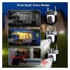 LNBBEQ WiFi Three Len Outdoor Security Camera PTZ IP 5X Zoom Surveillance Cam Three Screen Protection Real-Time Auto Track Motion(UK Plug,1MP 1MP 1MP-no Card) view 4