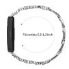 Stainless Steel Bands Compatible with Huawei Band 10 9 8 Smart Watch Dressy Bling Strap Replacement Bracelet for Huawei Band 10 Smartwatch (Silver) view 3