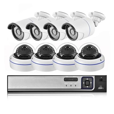 H.265+ 8CH 5MP POE NVR Kit Audio CCTV System 5MP Dome IP Camera Face Detection P2P Indoor/Outdoor Video Surveillance Set(2T,8CH NVR and 8 Camera_US Plug)