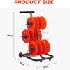 Cold Rolled Steel Wire Spool Cart With Storage Tray, Cable Pay-Off Stand With 4 Reels, Commercial Industrial Grade Wire Dispenser view 2