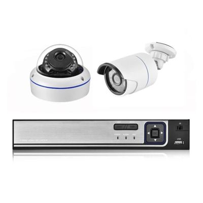 H.265+ 8CH 5MP POE NVR Kit Audio CCTV System 5MP Dome IP Camera Face Detection P2P Indoor/Outdoor Video Surveillance Set(1T,8CH NVR and 2 Camera_UK Plug)
