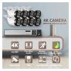 H.265 4K HD Wired CCTV System POE 8MP Two-Way Audio Home Record Video Surveillance Kit Security IP Camer with 8CH NVR Set(None,4CH NVR and 2PCS 5MP) view 2