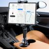 Miracase Cup Holder Tablet Mount for Car, [2025 Latest Upgraded] Adjustable Long Neck Car Tablet Holder Friendly Compatible with iPad, Pro, Air, Mini Samsung Galaxy Tab, All 6.1-12.9" Tab view 1