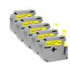 5PK M231 Compatible Label Tape Cartridge 12mm for PT70 PT80 Label Maker Works with MK231 MK221 MK-231 MK-221 Models(5PK Black on Yellow) view 1