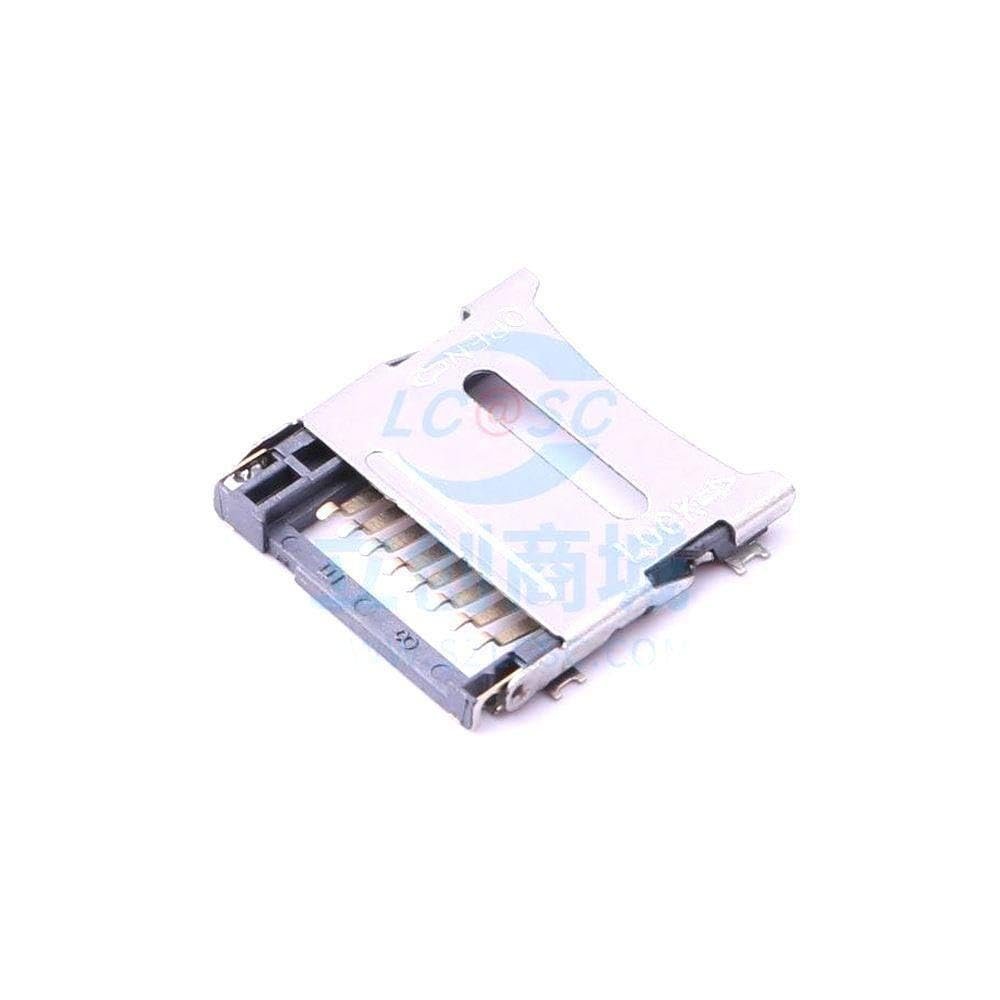 5 Pcs MicroSD Card Socket, 8Pin, flip Type, SMD SD Card Connector SMD Card Socket DS1139-06-08SS4BSR