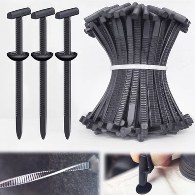 150Pcs Upgraded Nylon Universal Cable Tie Buckles for Car, Aymier Heavy Duty T Rivet Zip Ties, Double-Side Self-Locking Automotive Zipper Clips for Fender Trunk Bumper Repair, Home, Garage