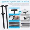 150Pcs Upgraded Nylon Universal Cable Tie Buckles for Car, Aymier Heavy Duty T Rivet Zip Ties, Double-Side Self-Locking Automotive Zipper Clips for Fender Trunk Bumper Repair, Home, Garage view 2