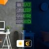 4 Pcs Glow in The Dark Neon Game Wall Stickers, Boys Gamer Room Wall Decals, EAT Sleep Game Repeat Gaming Wall Art Sticker, Kids Bedroom PlayRoom Nursery Party Decoration (Green) view 3