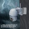 Stainless Steel Wall Corner Mount for PTZ/Dome Cameras - 270 Wide Angle CCTV Bracket, Outdoor/Indoor Security Camera Mount, Compatible with Eufy SoloCam S340, Reolink TrackMix, Tapo C425/C500, AOSU view 4