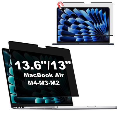 Magnetic Privacy Screen Protector for MacBook Air 13.6 / 13 Inch- Removable Anti-Glare Filter with Blue Light Reduction | Compatible with MacBook Air 13.6-inch (A3449 A3240 A3113 A2681-M2, M3, M4, M5)