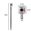304 Stainless Steel Keypad Mounting Post,Keypad Pedestal Mounting Post,gate keypad mounting Post,(73 Gooseneck Pedestal) Underground Installation view 2