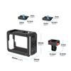 FEICHAO Camera Cage Horizontal Vertical Photohraphy with Cold Shoe Mount, 1/4" Thread Compatible with Action5Pro/4/3 (Upgrad Anti-Void 2-Slot) view 2
