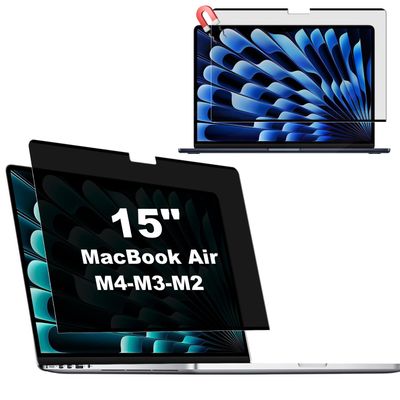 KEANBOLL MacBook Air 15-Inch Magnetic Privacy Screen Protector, Removable Anti Peeping Anti-Glare Filter with Blue Light Reduction | Compatible with MacBook Air 15 M1-M5 Chip 2023-2026