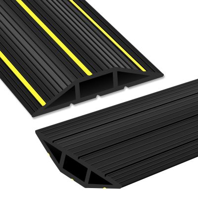 3 Ft Floor Cord Cover, Cord Covers for Wires on Floor, Heavy Duty Extension Cable Protector, 3 Channel Cable Management for Home Office or Outdoor Settings