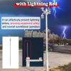 CHZDPP Weatherproof Security Camera Pole for Outside, Ground Mount Galvanized Surveillance Pole Column, for Warehouses/Factory/Construction Sites(177in/4.5m) view 3
