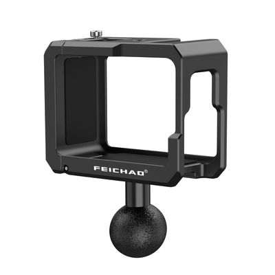 FEICHAO Camera Cage Horizontal Vertical Photohraphy with Cold Shoe Mount, 1/4" Thread Compatible with Action5Pro/4/3 (Upgrad 1" Ball Head)