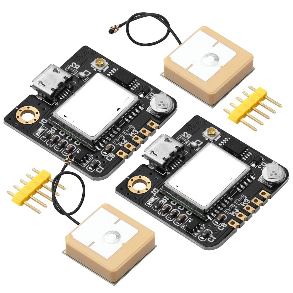hiBCTR 2Pack GPS Module, NEO-6M Navigation Positioning, Arduino GPS for Drone Microcontroller, High Sensitivity Receiver with Antenna, Compatible with 51 Microcontroller STM32 Arduino UNO R3
