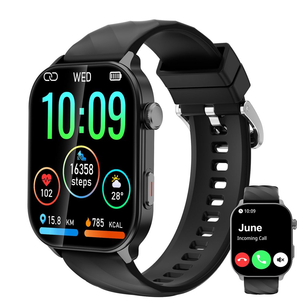 ALRETOME Smart Watch for Men Women (Answer/Make Calls), with Built-in GPS, 2.1" HD Screen, Heart Rate/Sleep Monitor,110+ Sport Modes, Fitness Tracker, Compatible with Android & iPhone