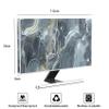 Baocicco Gray Gold Marble Waterproof 45, 46, 47, 48 Inch TV Dust Cover Anti-Static Dustproof Protective Aesthetic Texture Screen TV Covers Full Body Cover for Television Screen Desktop PC LED LCD OLED view 2
