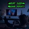 4 Pcs Glow in The Dark Neon Game Wall Stickers, Boys Gamer Room Wall Decals, Waterproof Vinyl Video Game Console Room Decor, Kids Bedroom PlayRoom Nursery Party (Green) view 2