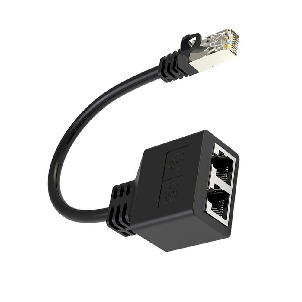 PILULY RJ45 Ethernet Splitter 1 to 2, 1000Mbps Ethernet Switches 2 Port RJ45 Fast Speed Networking Splitter Adapter