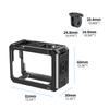 FEICHAO Camera Cage Horizontal Vertical Photohraphy with Cold Shoe Mount, 1/4" Thread Compatible with Action5Pro/4/3 (Standard 2-Slot) view 2
