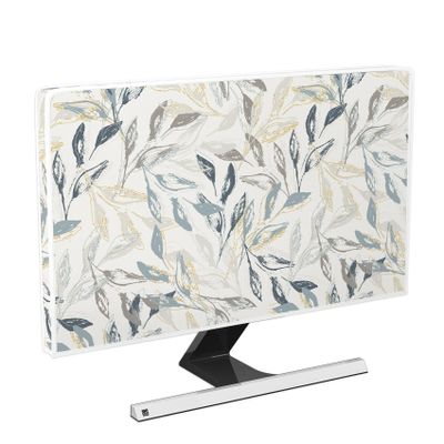 Baocicco Bohemian Floral Waterproof Screen TV Covers 37, 38, 39 Inch Artistical Boho Botanical Decorative Dust-Proof Television Covers for Desktop PC Protector Full Body Cover for TV Screen