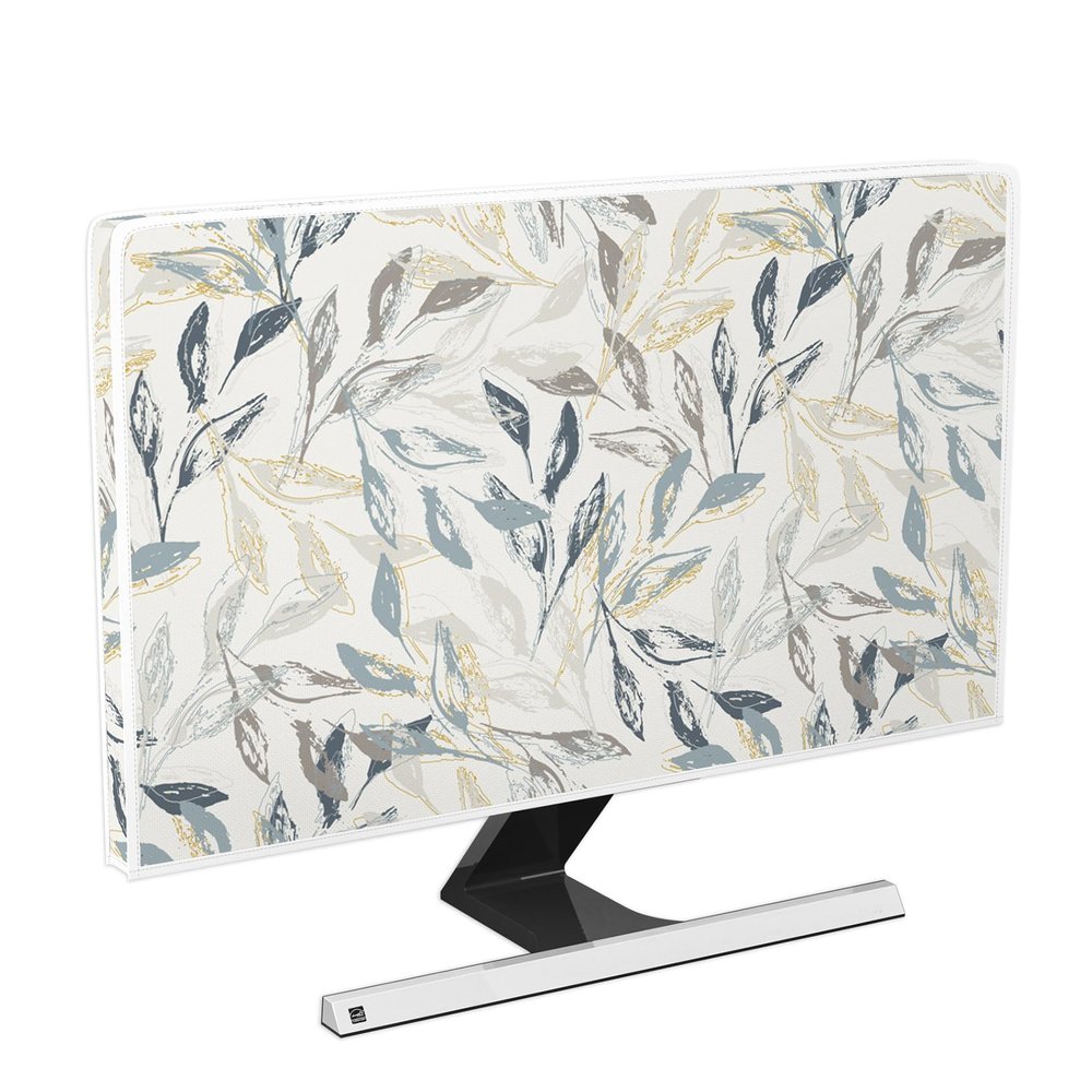 Baocicco Bohemian Floral Waterproof Screen TV Covers 37, 38, 39 Inch Artistical Boho Botanical Decorative Dust-Proof Television Covers for Desktop PC Protector Full Body Cover for TV Screen