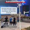 CHZDPP Weatherproof Security Camera Pole for Outside, Ground Mount Galvanized Surveillance Pole Column, for Warehouses/Factory/Construction Sites(157.5in/400cm) view 4