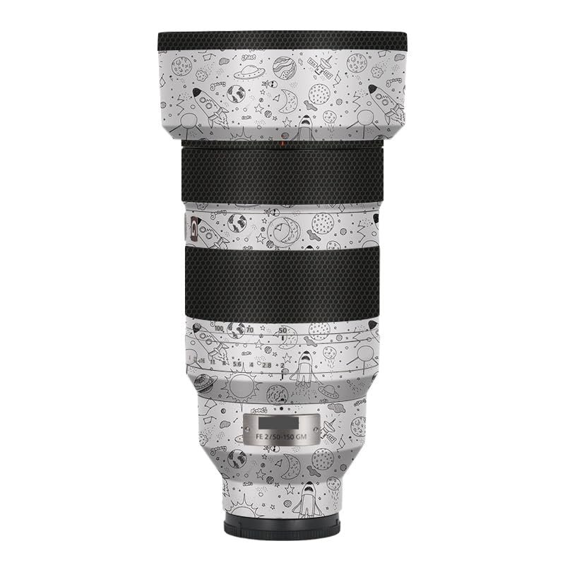 50 150 F 2 Anti-Scratch Camera Lens Skin Vinyl Wrap Protective Sticker Coat Accessories Decals for Sony FE 50-150mm F2 GM (Cartoon Space White)
