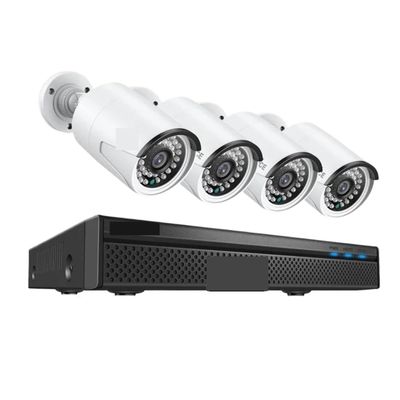 JUCFRDNJ 8CH POE 5MP NVR Kit CCTV Security System 2MP IR Outdoor Waterproof IP Camera with Mic Audio Record Video Surveillance Kit(None,4pcs Cameras)