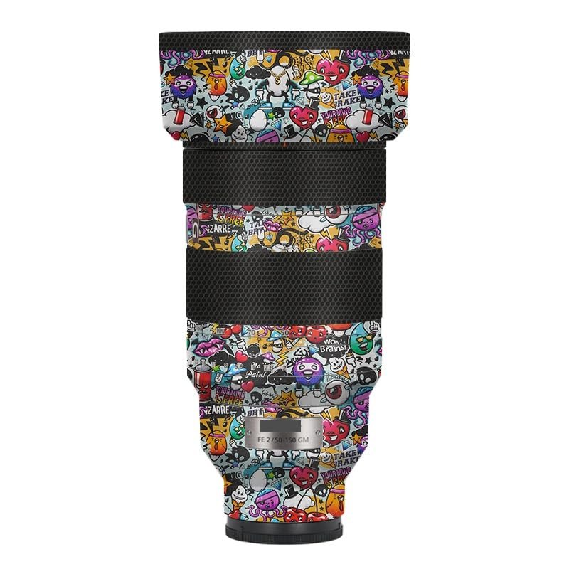 50 150 F 2 Anti-Scratch Camera Lens Skin Vinyl Wrap Protective Sticker Coat Accessories Decals for Sony FE 50-150mm F2 GM (Graffiti White)